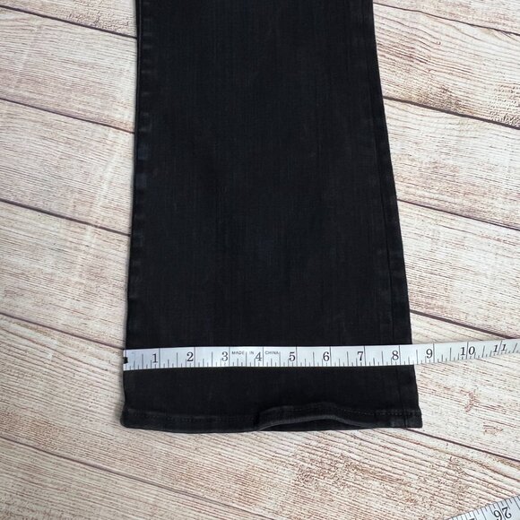 Madewell Black Mid-Rise Kick Out Jeans Size 31P Sustainable Denim - Picture 5 of 10